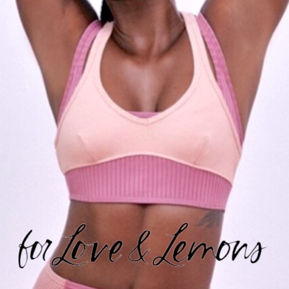 FOR LOVE & LEMONS | Romy Lounge Bra Rose Pink Sports Athletic Workout Yoga Beach